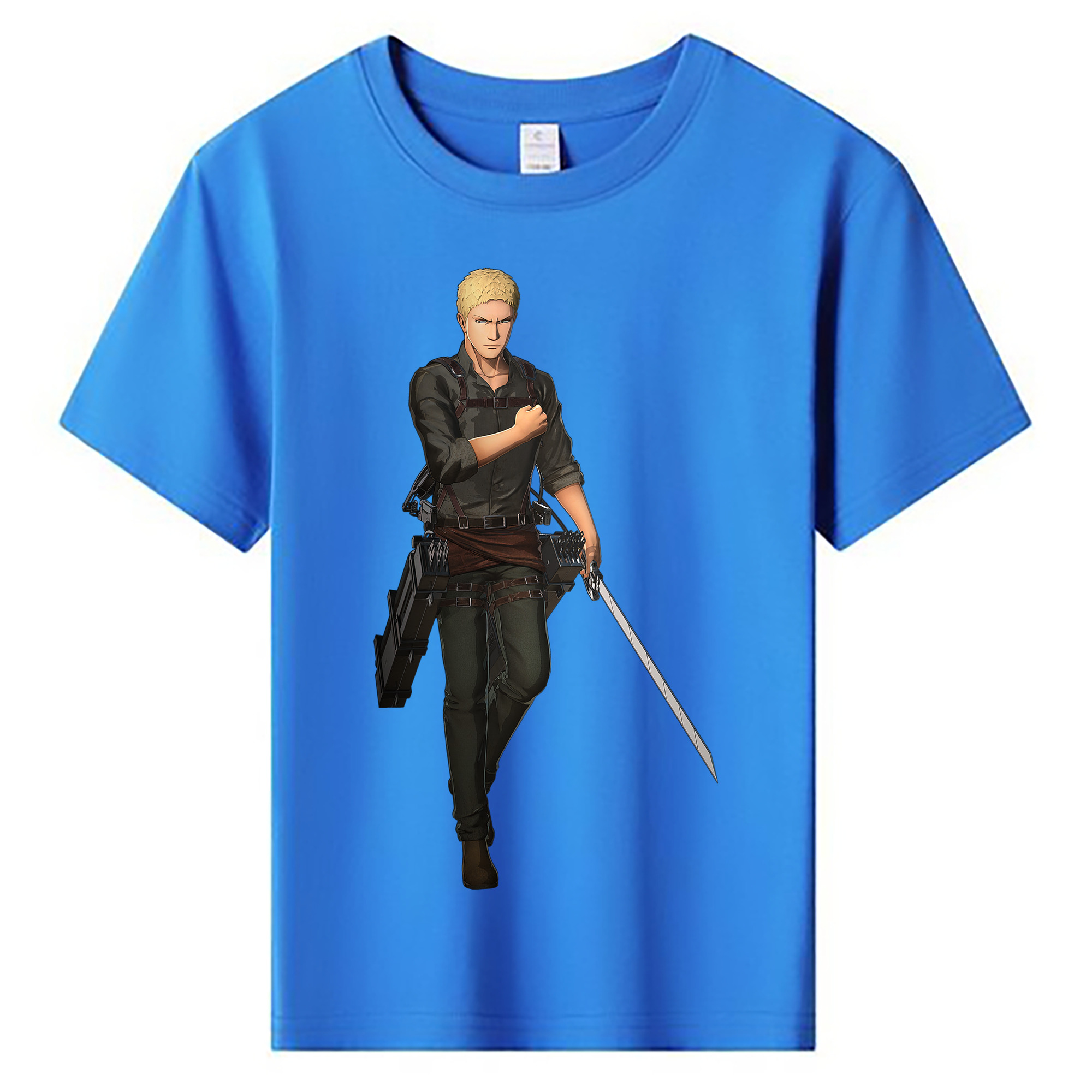 （画像用） 進撃の巨人 ライナー・ブラウン Attack on Titan Reiner Braun 綿100％キッズTシャツ（フロントプリント）
